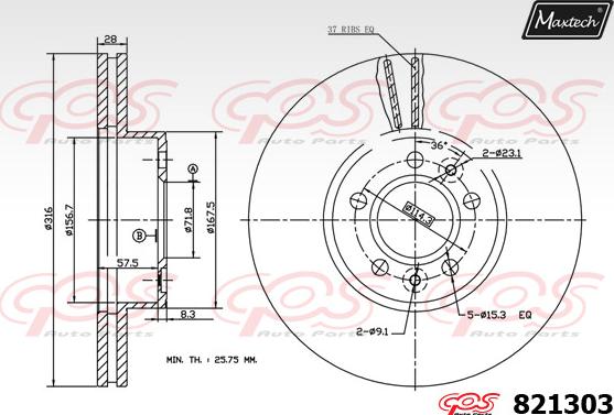 Maxtech 855081 - Kočioni disk www.molydon.hr