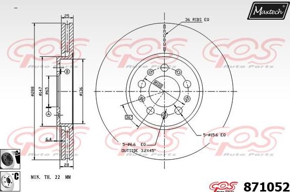 Maxtech 855088 - Kočioni disk www.molydon.hr