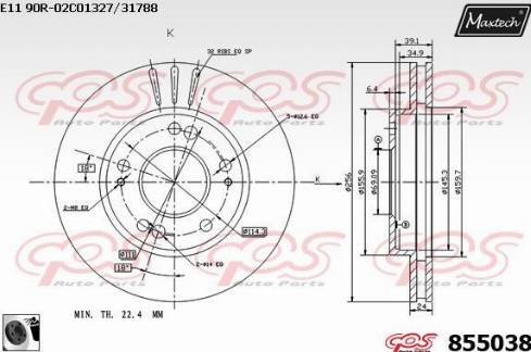 Maxtech 855038.0060 - Kočioni disk www.molydon.hr