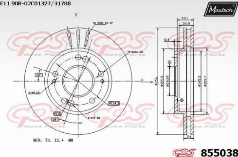 Maxtech 855038.0000 - Kočioni disk www.molydon.hr