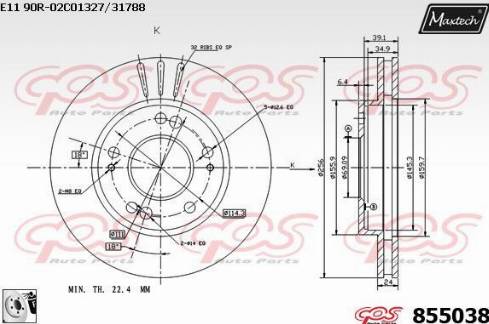 Maxtech 855038.0080 - Kočioni disk www.molydon.hr