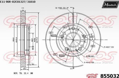 Maxtech 855032.0000 - Kočioni disk www.molydon.hr