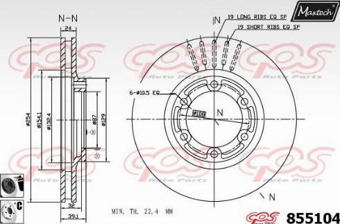 Maxtech 855104.6060 - Kočioni disk www.molydon.hr