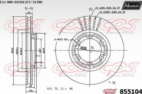 Maxtech 855104.0000 - Kočioni disk www.molydon.hr