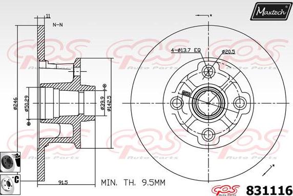 Maxtech 855100 - Kočioni disk www.molydon.hr