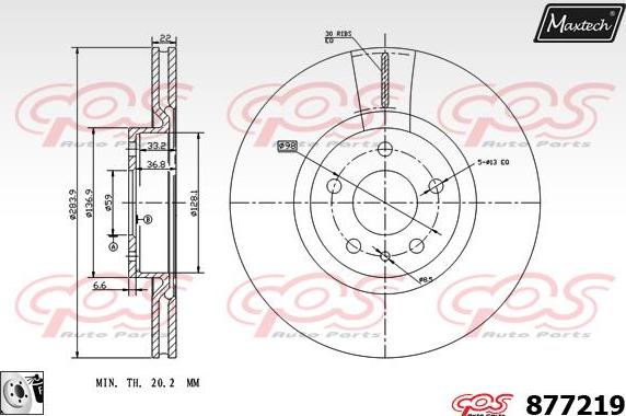 Maxtech 855102 - Kočioni disk www.molydon.hr