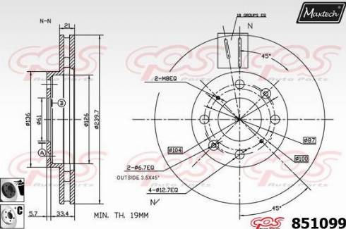 Maxtech 851099.6060 - Kočioni disk www.molydon.hr