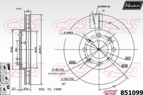 Maxtech 851099.6880 - Kočioni disk www.molydon.hr