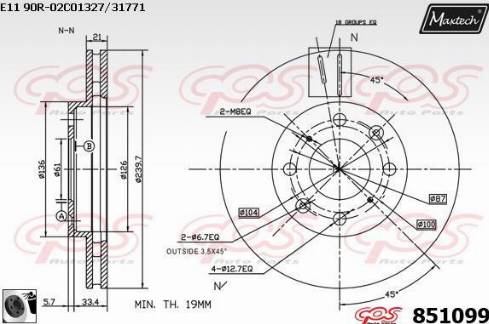 Maxtech 851099.0060 - Kočioni disk www.molydon.hr