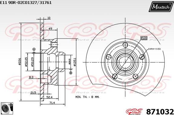 Maxtech 851099 - Kočioni disk www.molydon.hr