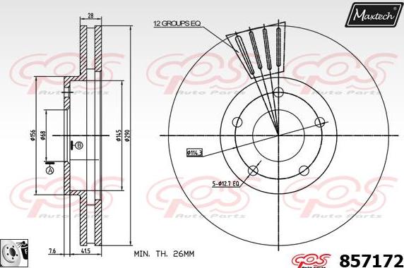 Maxtech 851094 - Kočioni disk www.molydon.hr