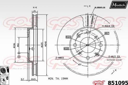 Maxtech 851095.6060 - Kočioni disk www.molydon.hr