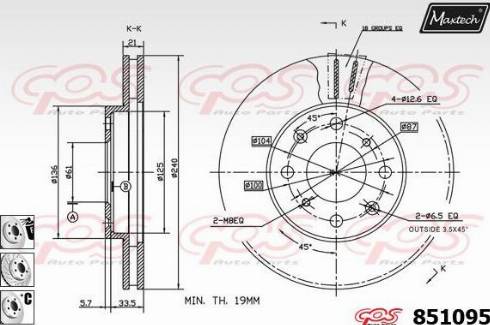 Maxtech 851095.6880 - Kočioni disk www.molydon.hr