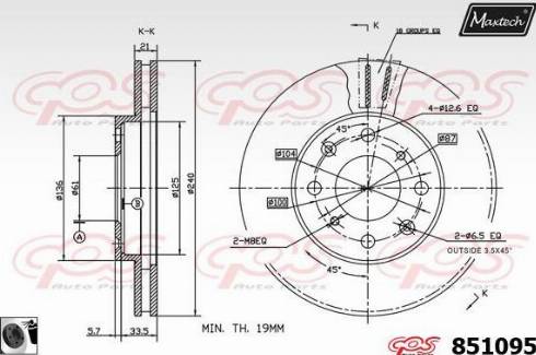 Maxtech 851095.0060 - Kočioni disk www.molydon.hr