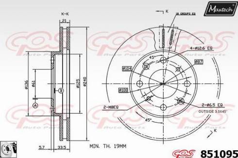 Maxtech 851095.0080 - Kočioni disk www.molydon.hr