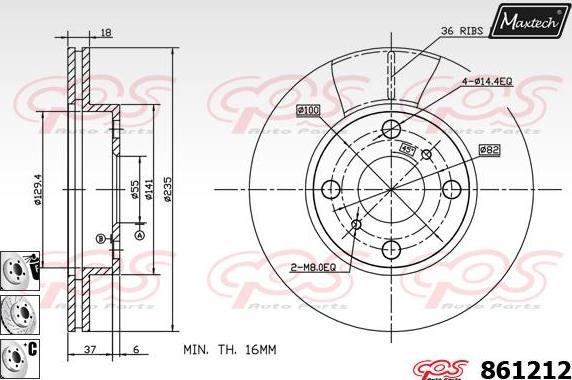 Maxtech 851095 - Kočioni disk www.molydon.hr