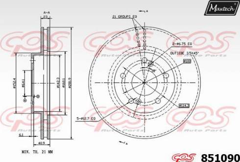 Maxtech 851090.0000 - Kočioni disk www.molydon.hr