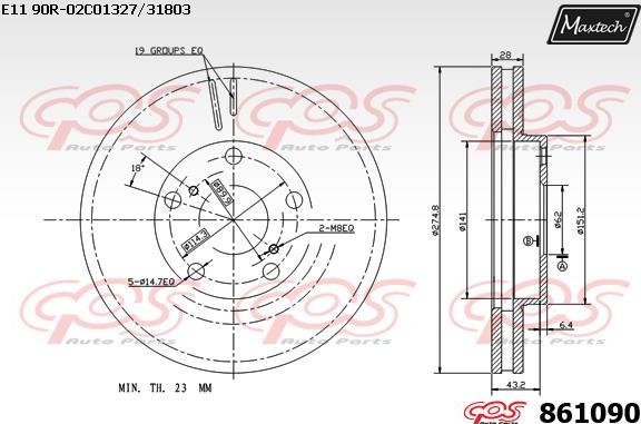 Maxtech 851090 - Kočioni disk www.molydon.hr