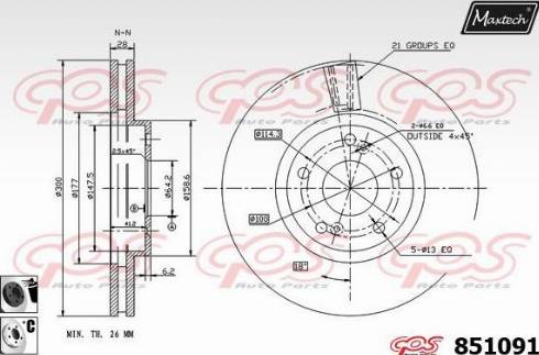 Maxtech 851091.6060 - Kočioni disk www.molydon.hr