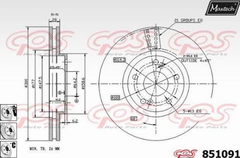 Maxtech 851091.6880 - Kočioni disk www.molydon.hr