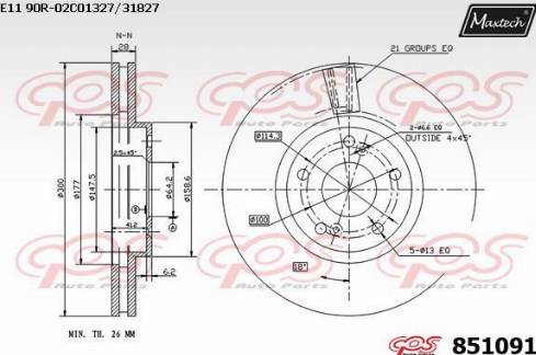 Maxtech 851091.0000 - Kočioni disk www.molydon.hr