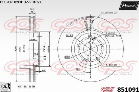 Maxtech 851091.0080 - Kočioni disk www.molydon.hr