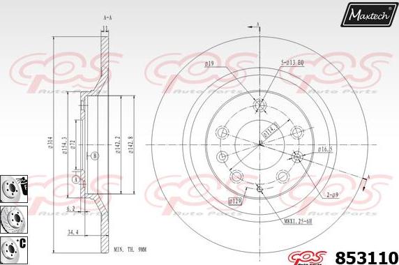 Maxtech 851093 - Kočioni disk www.molydon.hr