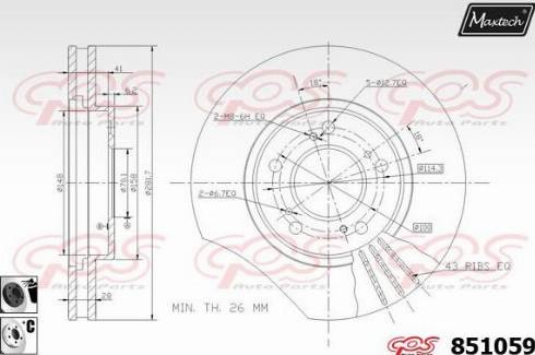 Maxtech 851059.6060 - Kočioni disk www.molydon.hr