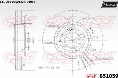 Maxtech 851059.0000 - Kočioni disk www.molydon.hr