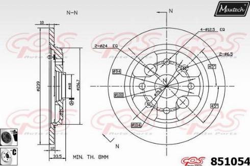 Maxtech 851054.6060 - Kočioni disk www.molydon.hr