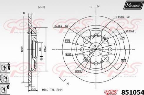 Maxtech 851054.6880 - Kočioni disk www.molydon.hr