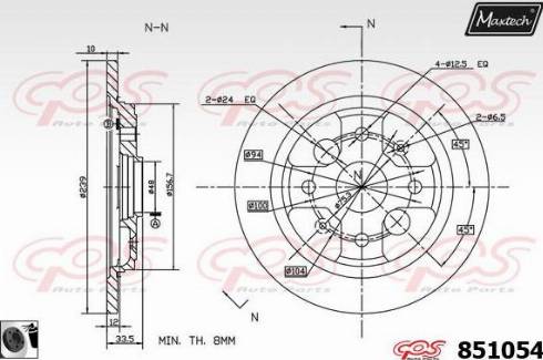 Maxtech 851054.0060 - Kočioni disk www.molydon.hr