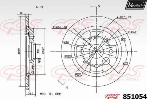 Maxtech 851054.0000 - Kočioni disk www.molydon.hr