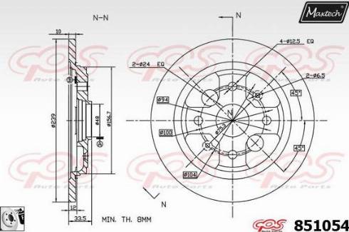 Maxtech 851054.0080 - Kočioni disk www.molydon.hr