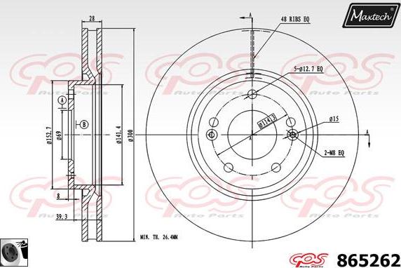 Maxtech 851054 - Kočioni disk www.molydon.hr