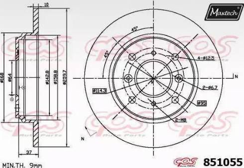 Maxtech 851055.6060 - Kočioni disk www.molydon.hr