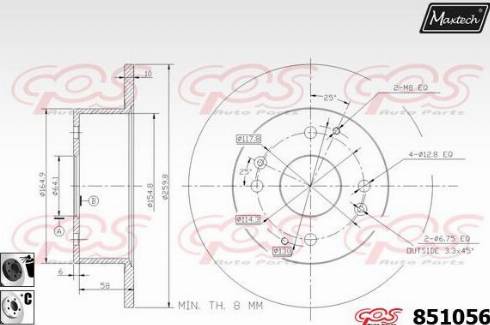 Maxtech 851056.6060 - Kočioni disk www.molydon.hr