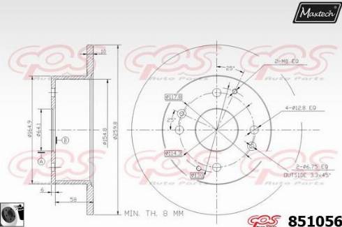 Maxtech 851056.0060 - Kočioni disk www.molydon.hr