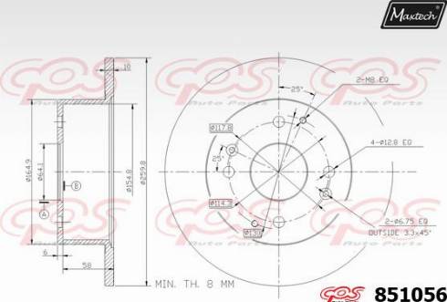 Maxtech 851056.0000 - Kočioni disk www.molydon.hr