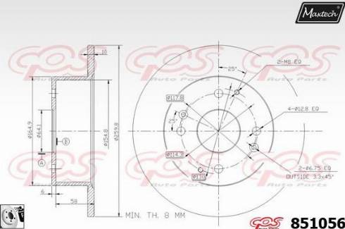 Maxtech 851056.0080 - Kočioni disk www.molydon.hr