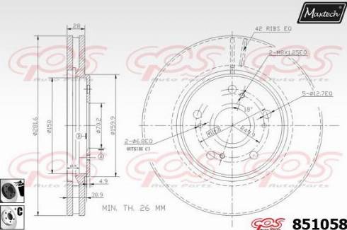 Maxtech 851058.6060 - Kočioni disk www.molydon.hr