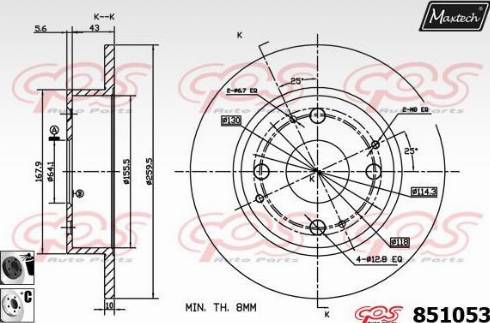 Maxtech 851053.6060 - Kočioni disk www.molydon.hr