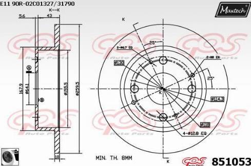 Maxtech 851053.0060 - Kočioni disk www.molydon.hr