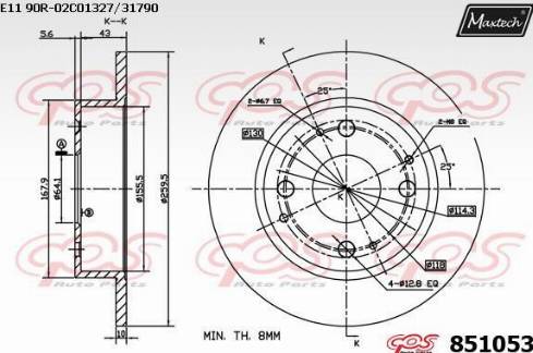 Maxtech 851053.0000 - Kočioni disk www.molydon.hr