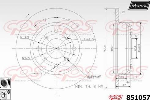 Maxtech 851057.6060 - Kočioni disk www.molydon.hr