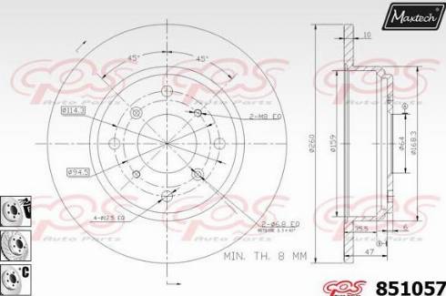 Maxtech 851057.6880 - Kočioni disk www.molydon.hr