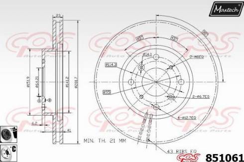 Maxtech 851061.6060 - Kočioni disk www.molydon.hr