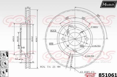 Maxtech 851061.6880 - Kočioni disk www.molydon.hr