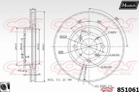 Maxtech 851061.0060 - Kočioni disk www.molydon.hr