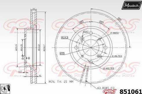 Maxtech 851061.0080 - Kočioni disk www.molydon.hr